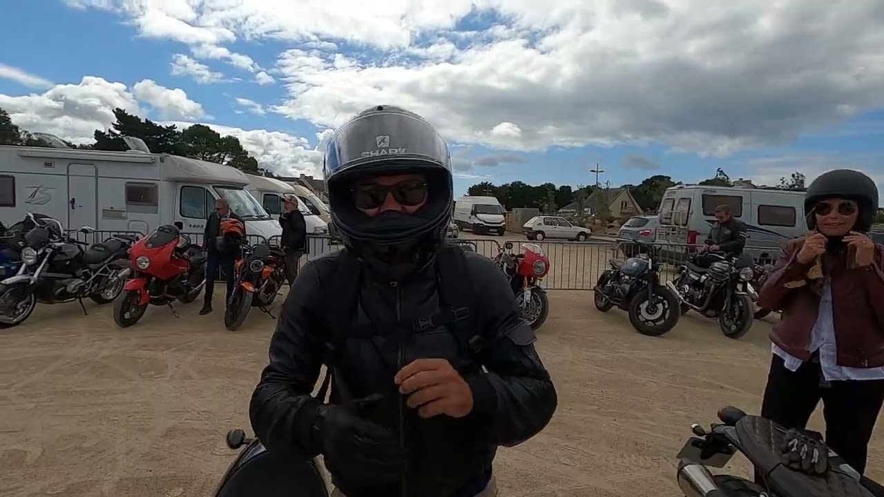 60 motos à la CAFE RIDER 2023 : je vous emmène et je filme leur arrivée !