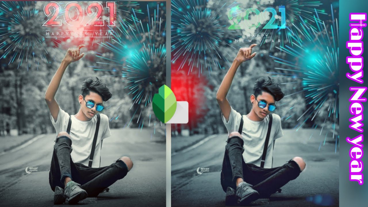 Happy New year 2021 || Snapseed photo editing Happy New year 2021|| Mkcreates