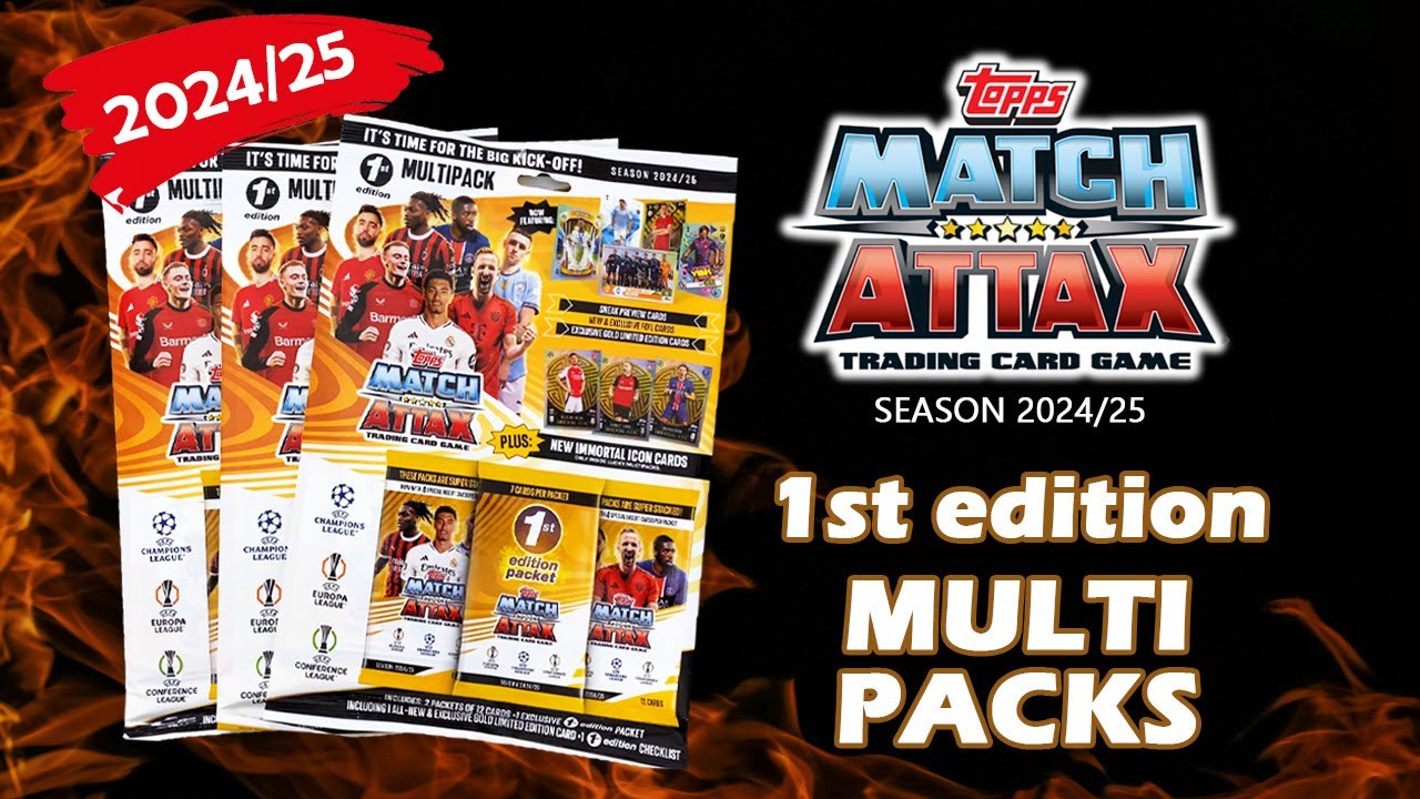 FIRST LOOK 🔥👀 • TOPPS UEFA Club Competitions Match Attax 2024/25 - 1st Edition MULTIPACKS