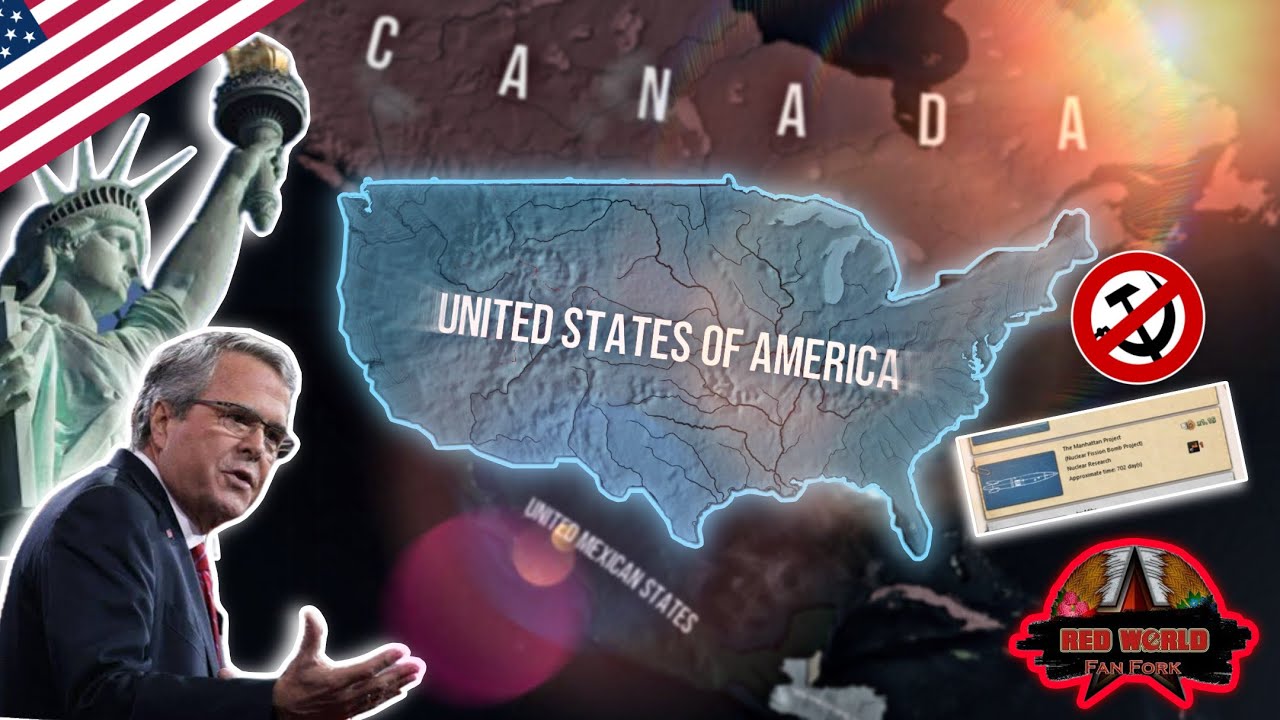 HOI4 - Return of United States | HOI4 Timelapse (Red World Mod)