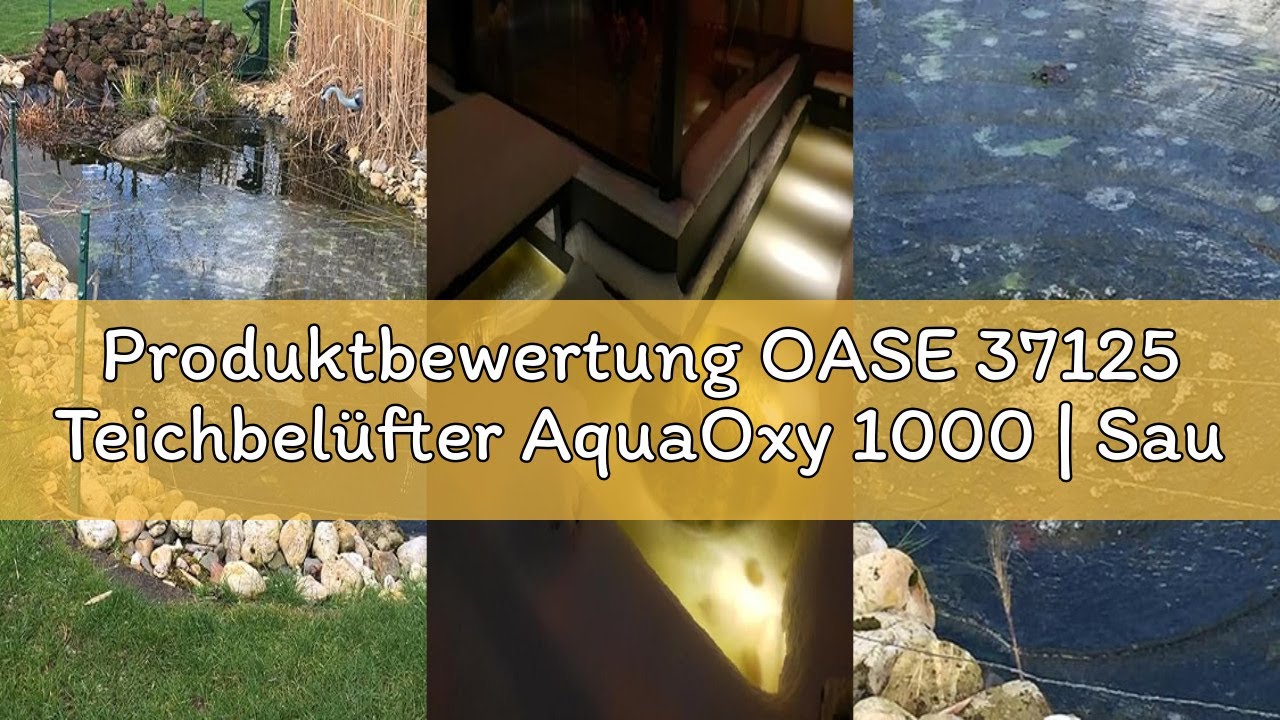 Produktbewertung OASE 37125 Teichbelüfter AquaOxy 1000 | Sauerstoffversorgung | Belüfterpumpe | Belü