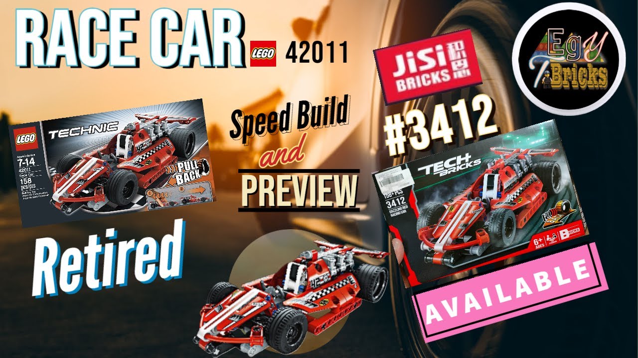 3412 - Dazzling Red Racing Car - Jisi Bricks 🏎️, Speed Build & Preview 🤓