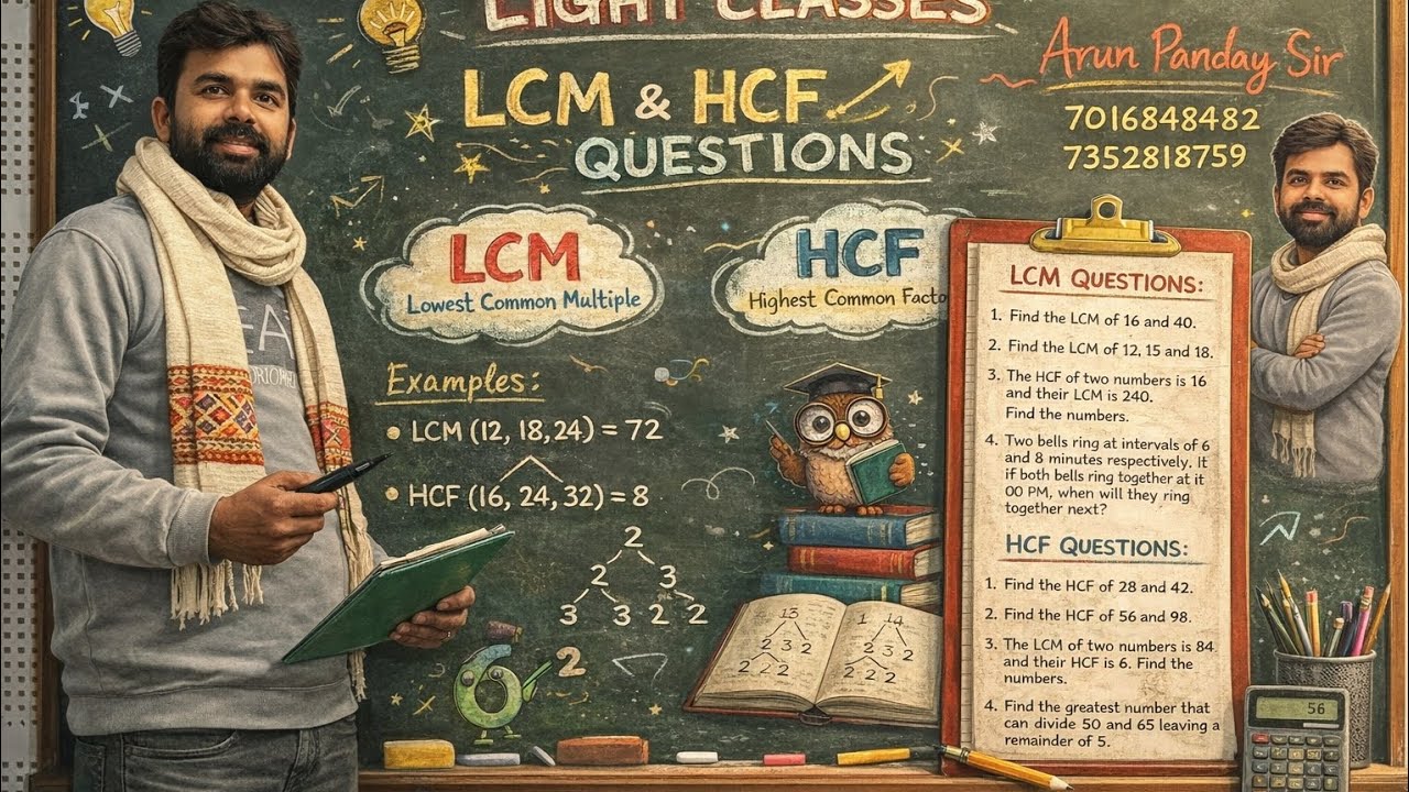 Math LCM AND HCF By Light classes 