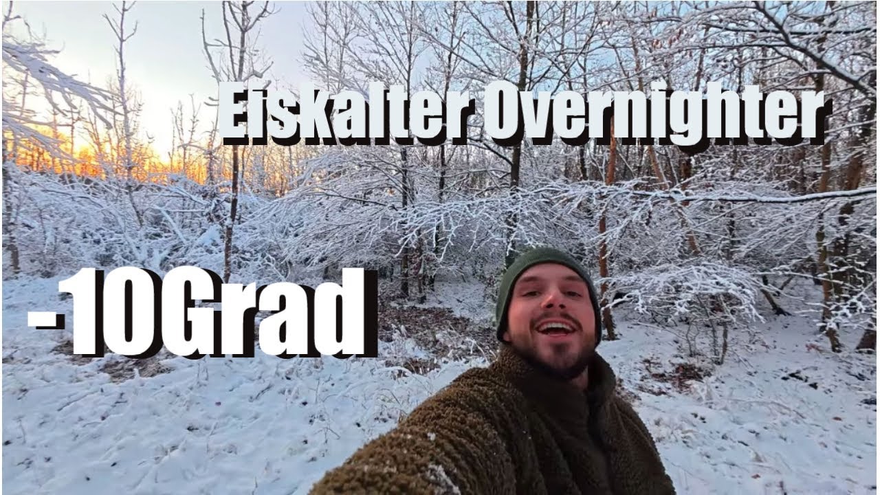 Overnighter bei -10 Grad. Winterbiwak 24H. Schuhe komplett gefroren!