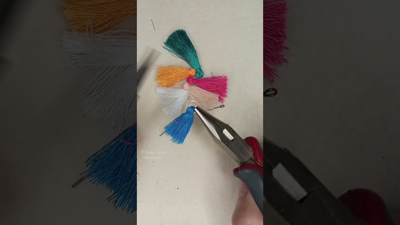 How to attach a jump ring to the tassel. 