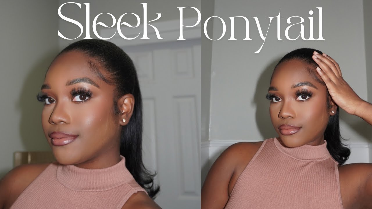 EASY SLEEK PONYTAIL ON NATURAL HAIR | BEGINNER FRIENDLY PONYTAIL ON NATURAL HAIR 