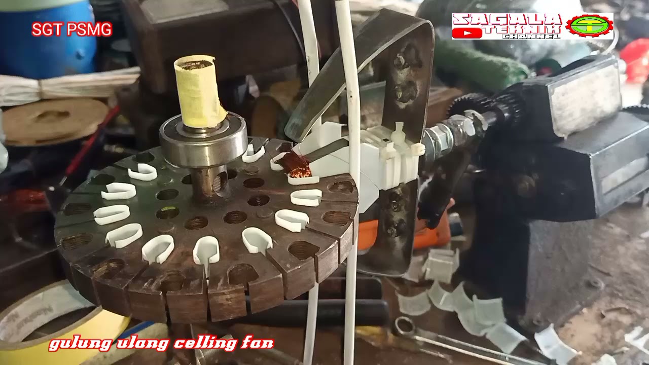 cara gulung dinamo kipas gantung /ceilling fan rewinding @SAGALATEKNIK