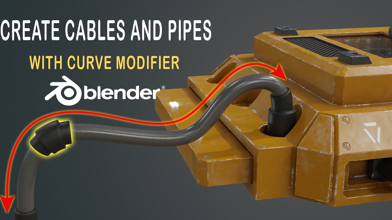 How to create wires and pipes easy with curve modifier blender 2.9