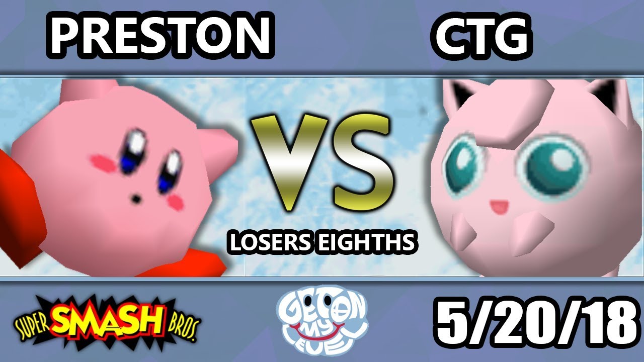 GOML 2018 - GODS | Preston (Kirby) Vs. CTG (Jigglypuff) SSB64 Losers Eighths
