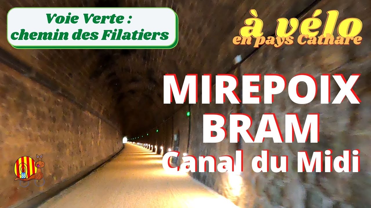 Mirepoix à Bram, canal du midi, par le Chemin des Filatiers à vélo en pays Cathare.