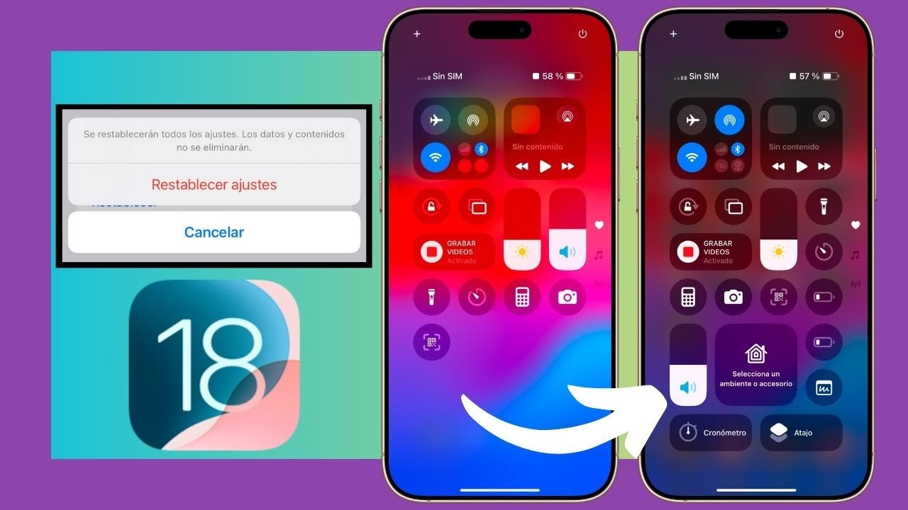 C&oacute;mo RESTABLECER el CENTRO de CONTROL en iPhone con iOS 18? - F&Aacute;CIL y R&Aacute;PIDO