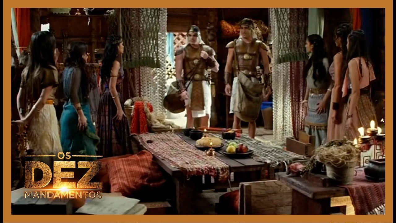 Oficiais egípcios vão à casa de Jetro em busca de Moisés  | OS DEZ MANDAMENTOS