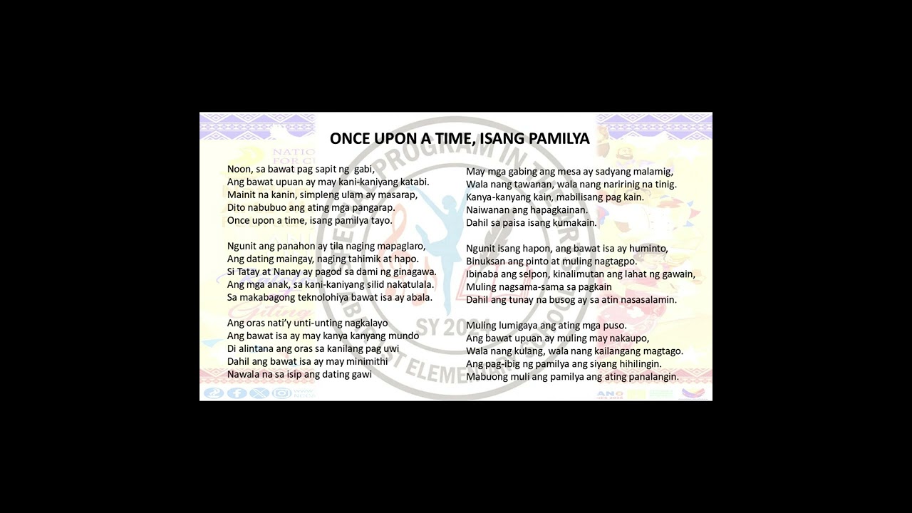 ONCE UPON A TIME, ISANG PAMILYA TAYO