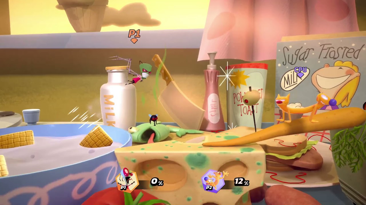 Breakfast Jump Challenge (Garfield update) - Nickelodeon All-Star Brawl