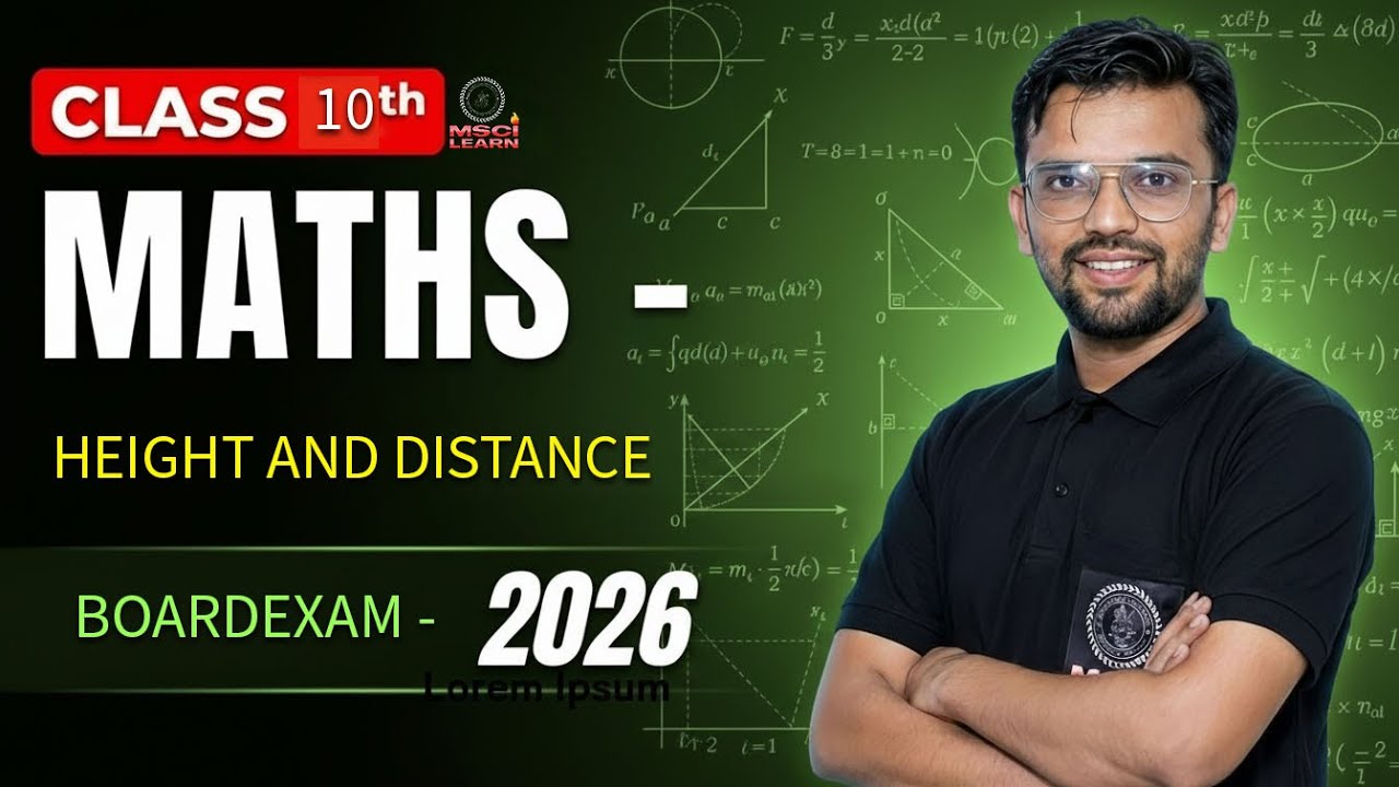 HEIGHT AND DISTANCE MOST IMPORTANT QUESTIONS CLASS 10TH