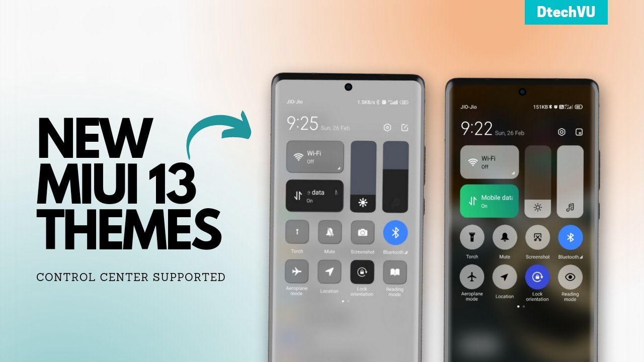 New MIUI 13 Control Center Themes | Best MIUI Themes for Xiaomi, Poco MIUI 13