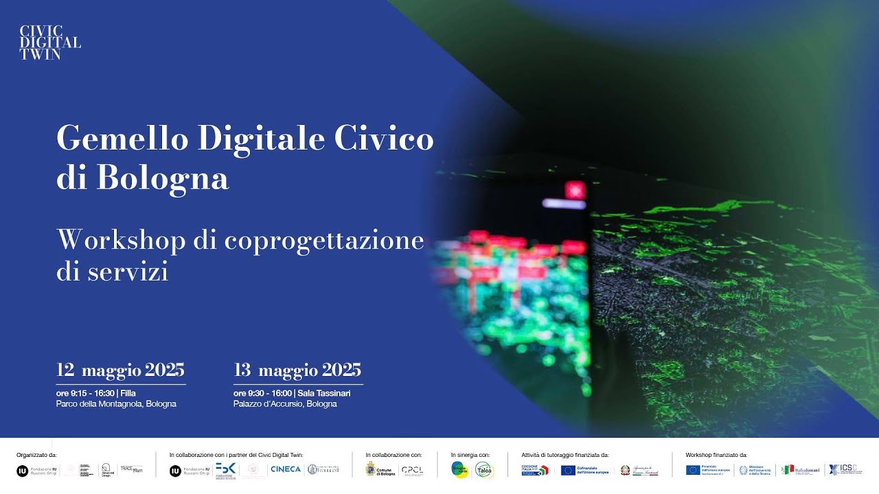 Gemello Digitale Civico di Bologna. Workshop di coprogettazione di servizi.