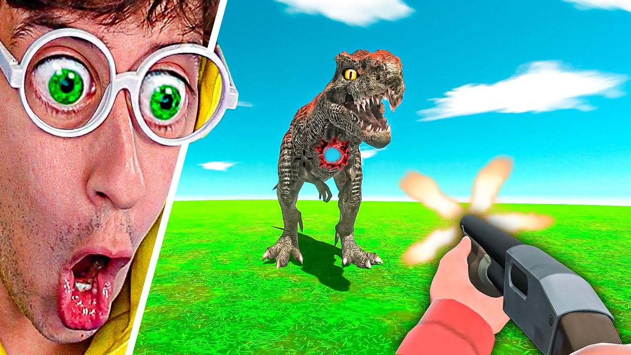 Cara a Cara vs DINOSAURIO 😱!! (imposible) - Animal Battle Simulator TEKENDO