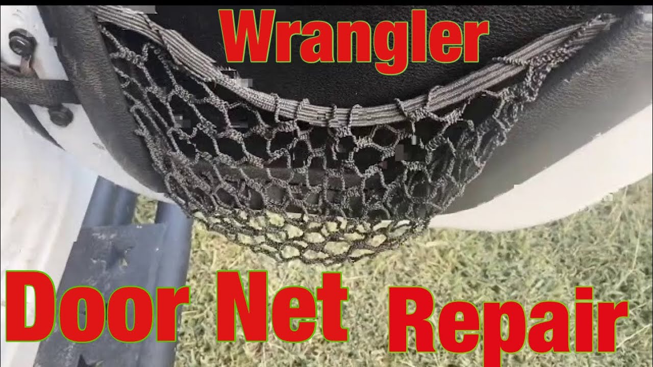 Jeep Wrangler JK JKU door pockets repair sore storage nets sagging slack