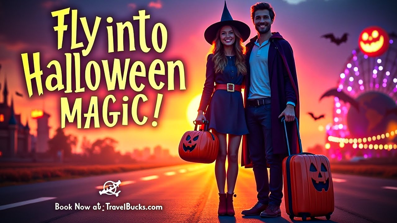 Spooky Theme Park Getaways 🎢 | Save BIG with TravelBucks Halloween Deals!”