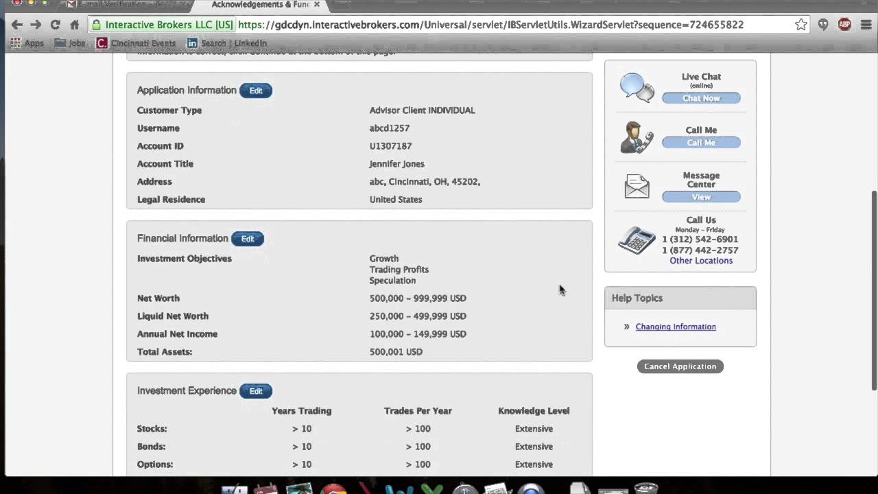 Tutorial: How to open an IB account (YZ Investment Services, LLC)