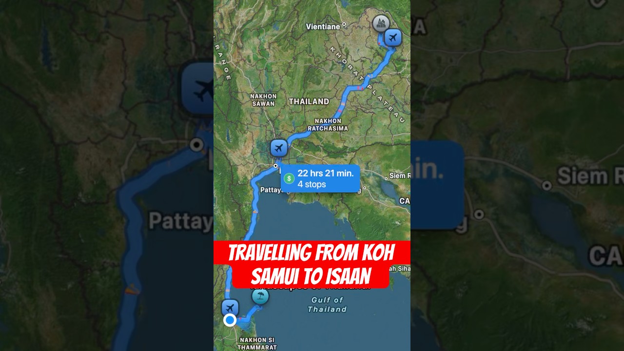 Timelapse travel from beaches of Koh Samui to a rice farm in Isaan. #travelthailand #thaiculture