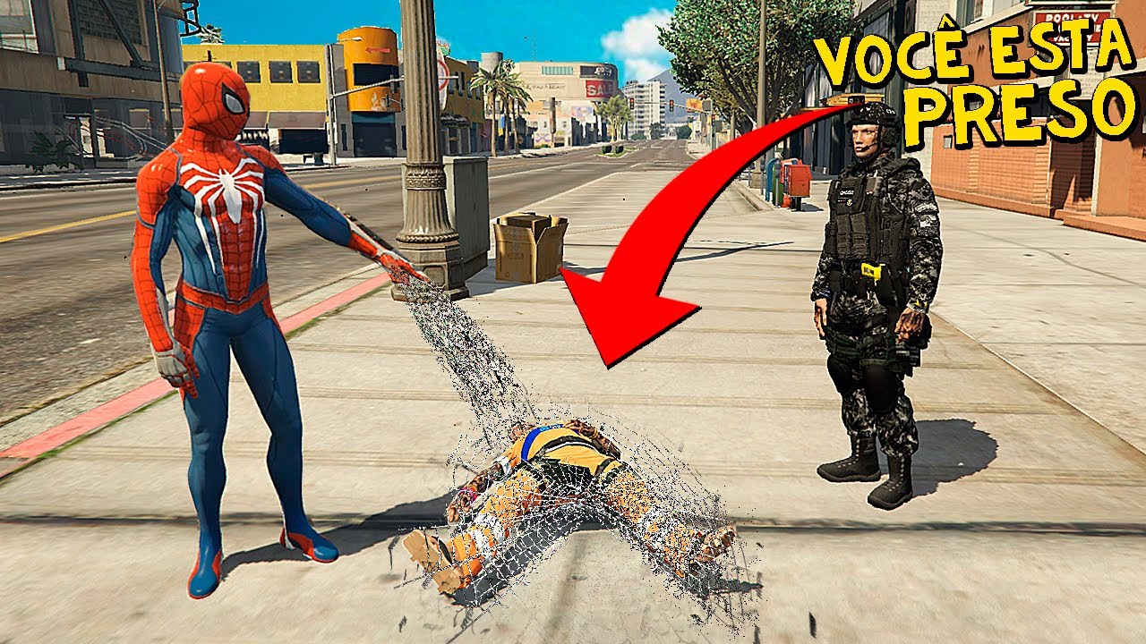 HOMEM ARANHA do PS5 TROLANDO GERAL no GTA RP
