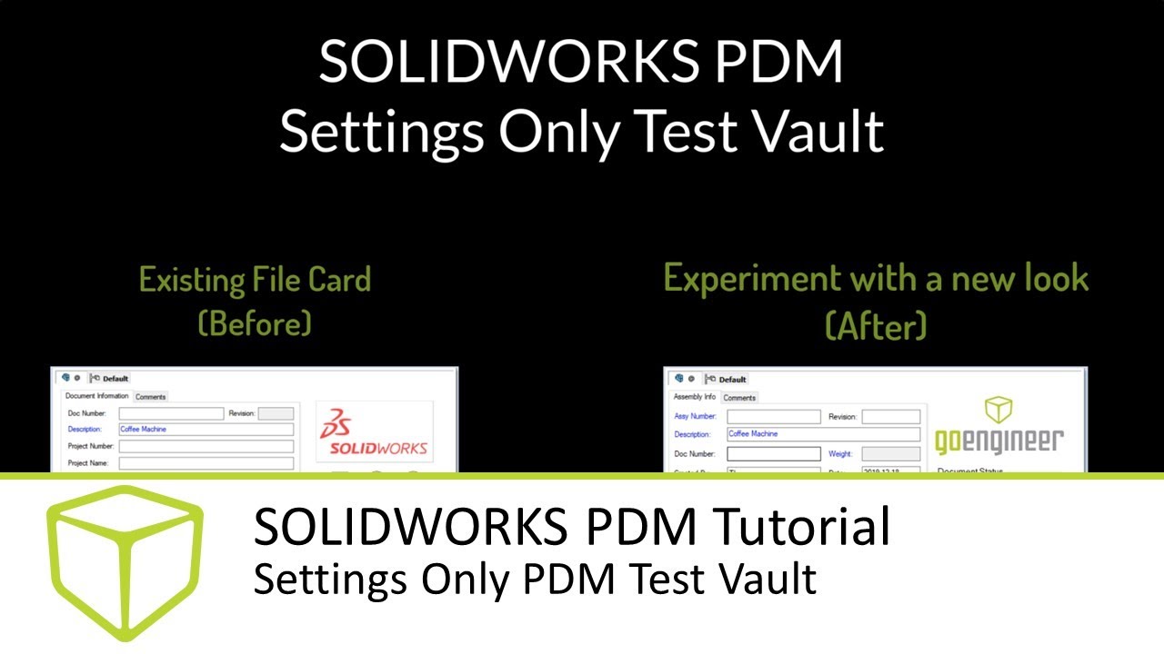 Учебное пособие по SOLIDWORKS PDM – Тестовое хранилище PDM только для настроек