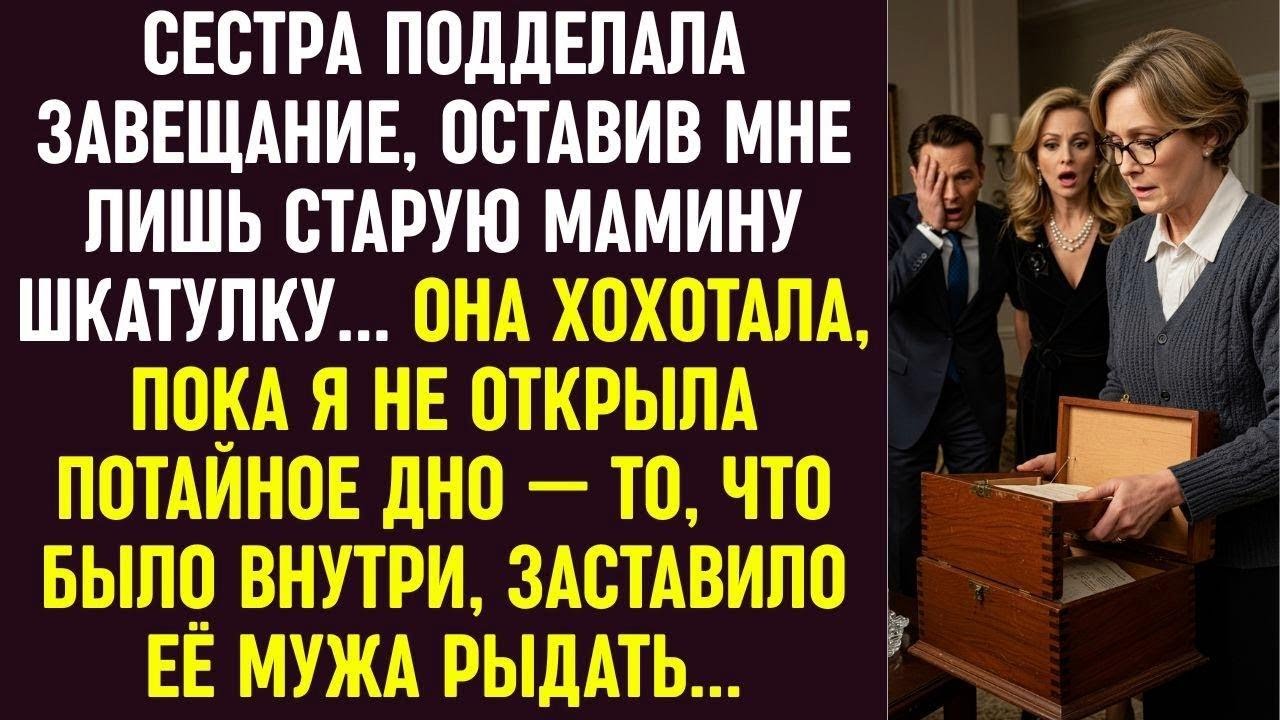 Сестра отдала мне лишь мамину шкатулку. Она хохотала, пока я не открыла её потайное дно.