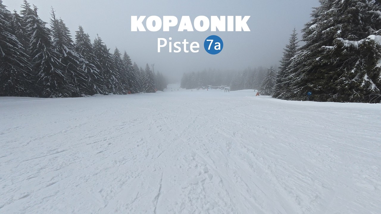 Skiing, Kopaonik, Serbia, February 2026 - Piste Karaman Greben 7a Blue