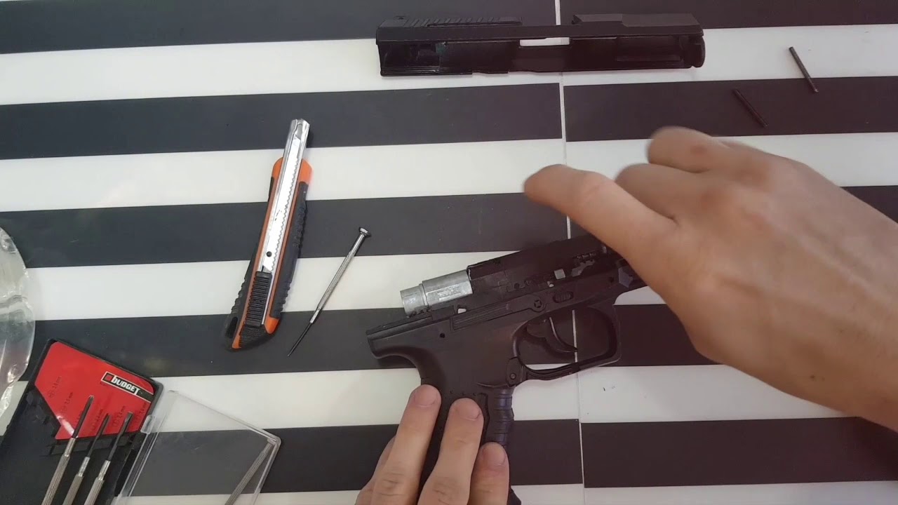 Walther P99 DAO airsoft gun disassemble