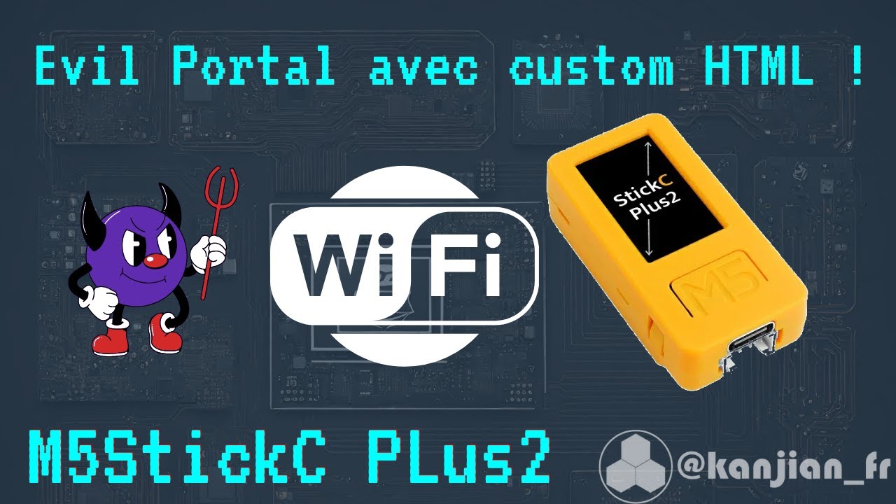 Evil portal avec le M5StickC PLUS2, comparatif avec le flipperzero et customisation de fichier HTML