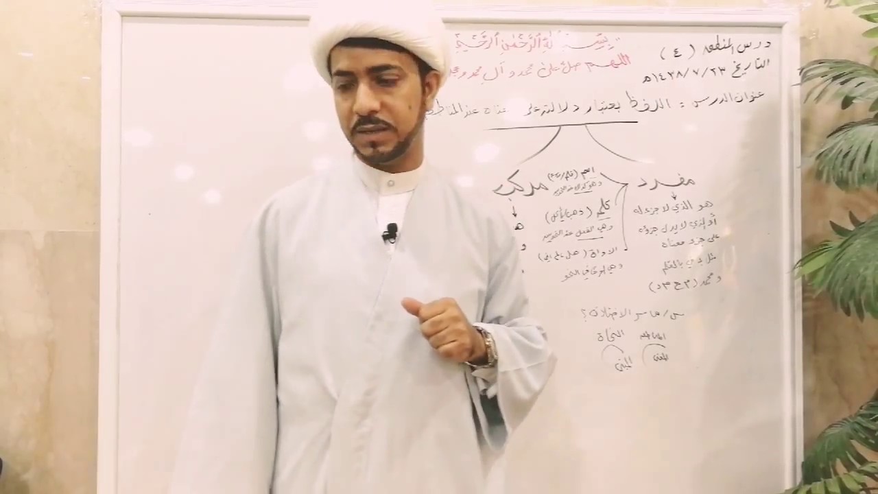 شرح خلاصة المنطق الدرس5 (أ)المفرد والمركب حوزة البتول(عين الحياة) سماحة الشيخ حسن العوامي أبوعلي رضا