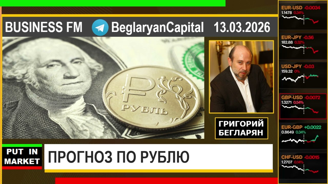 Григорий Бегларян: ПРОГНОЗ ПО РУБЛЮ (13.03.2026) #РЫНКИ #РУБЛЬ #USDRUB #ДЕНЬГИ #ИНВЕСТИЦИИ #БЕГЛАРЯН