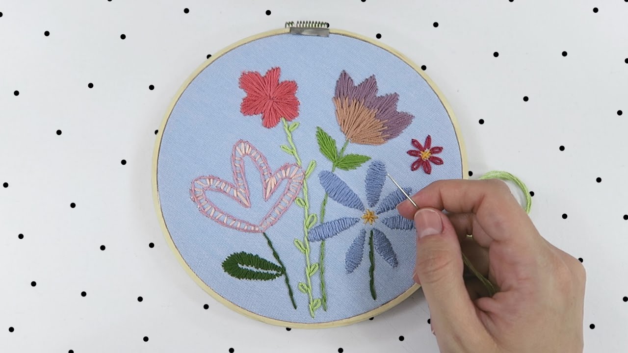 ¿CÓMO BORDAR FLORES? - TUTORIAL -  PASO A PASO