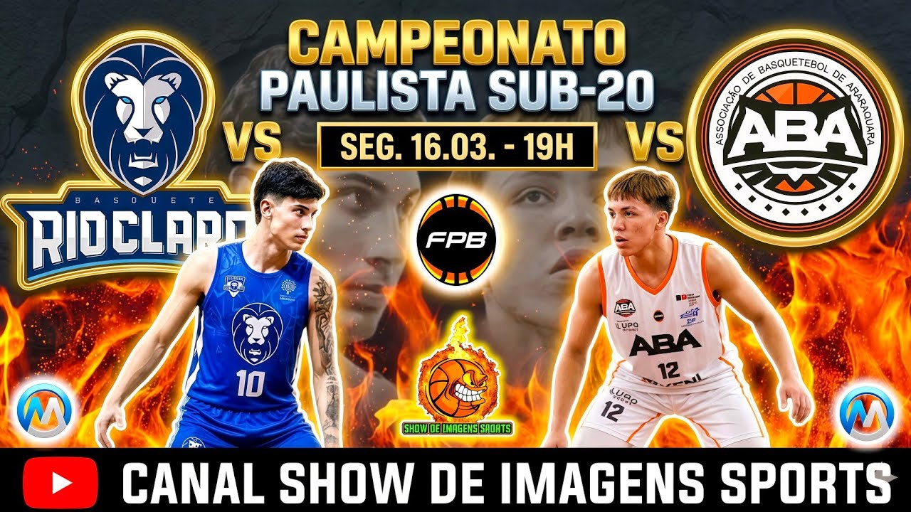 #AOVIVO - CAMPEONATO PAULISTA U20 RIO CLARO 89) X (73) ARARAQUARA - 16.03.26