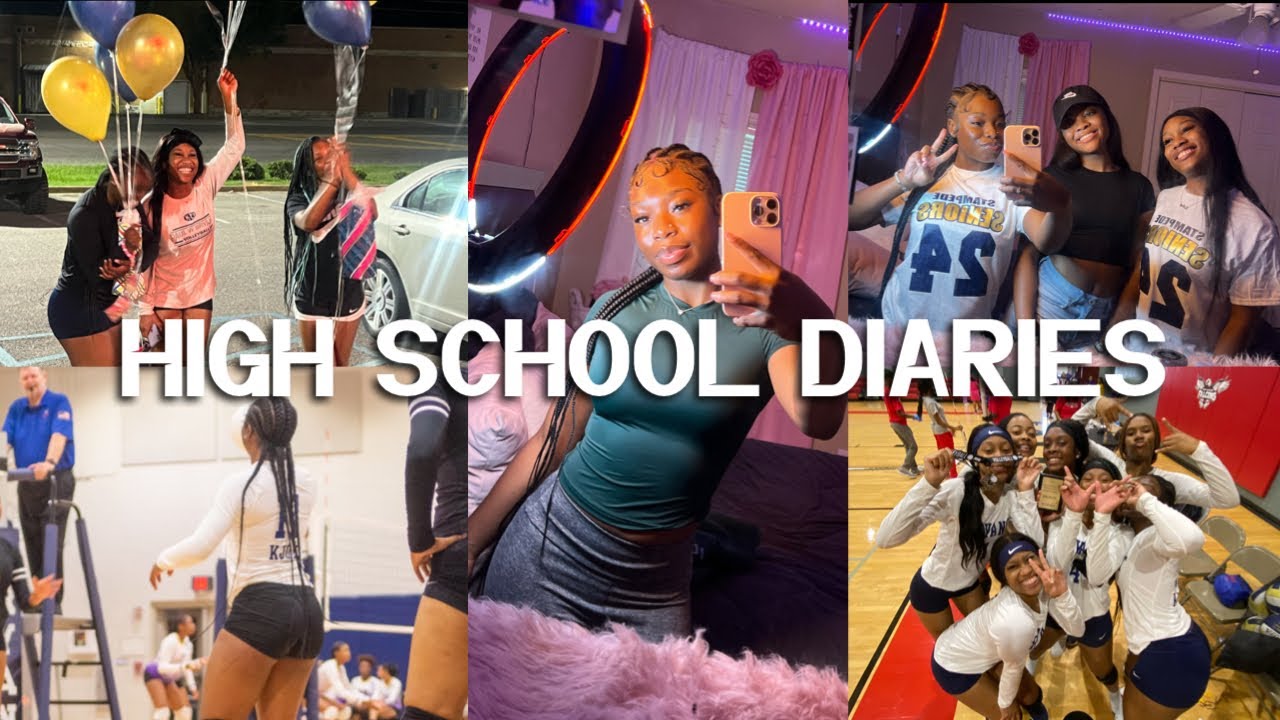 Highschool Diaries: first senior volleyball game, pep rally,football game, & etc