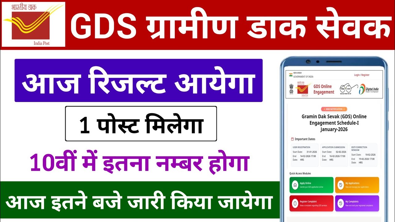 सिलेक्शन पक्का | GDS 1st Merit List 2026 Kab Aayega | GDS Result Kaise Check Kare 2026