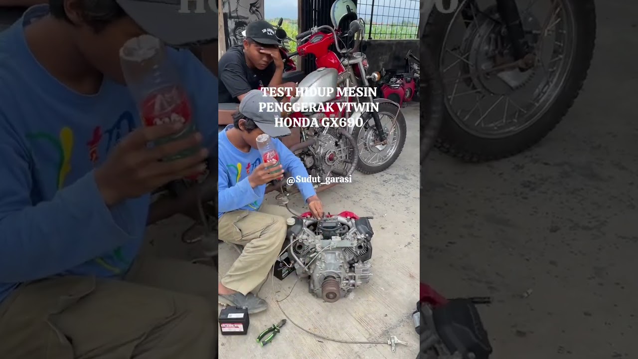 TEST HIDUP MESIN HONDA GX690 untuk MOTOR CUSTOM #honda #hondagx #hondagx690 #vanguard #kohler #vtwin