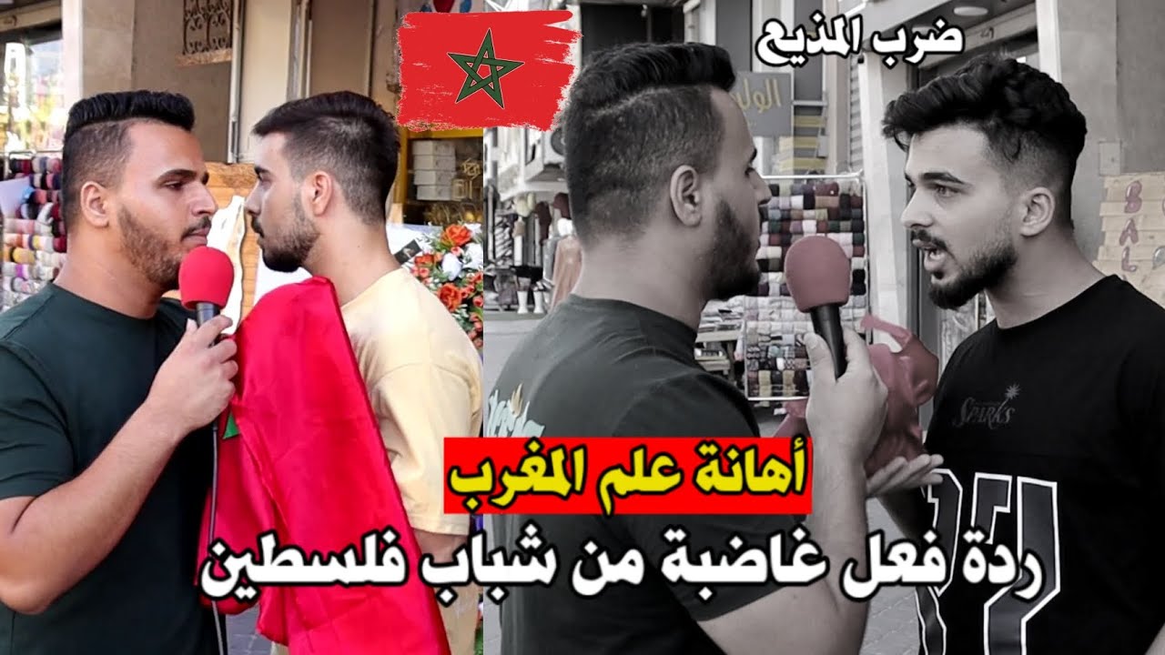 ضرب المذيع | اهانة علم المغرب في فلسطين ردود افعال هجومية