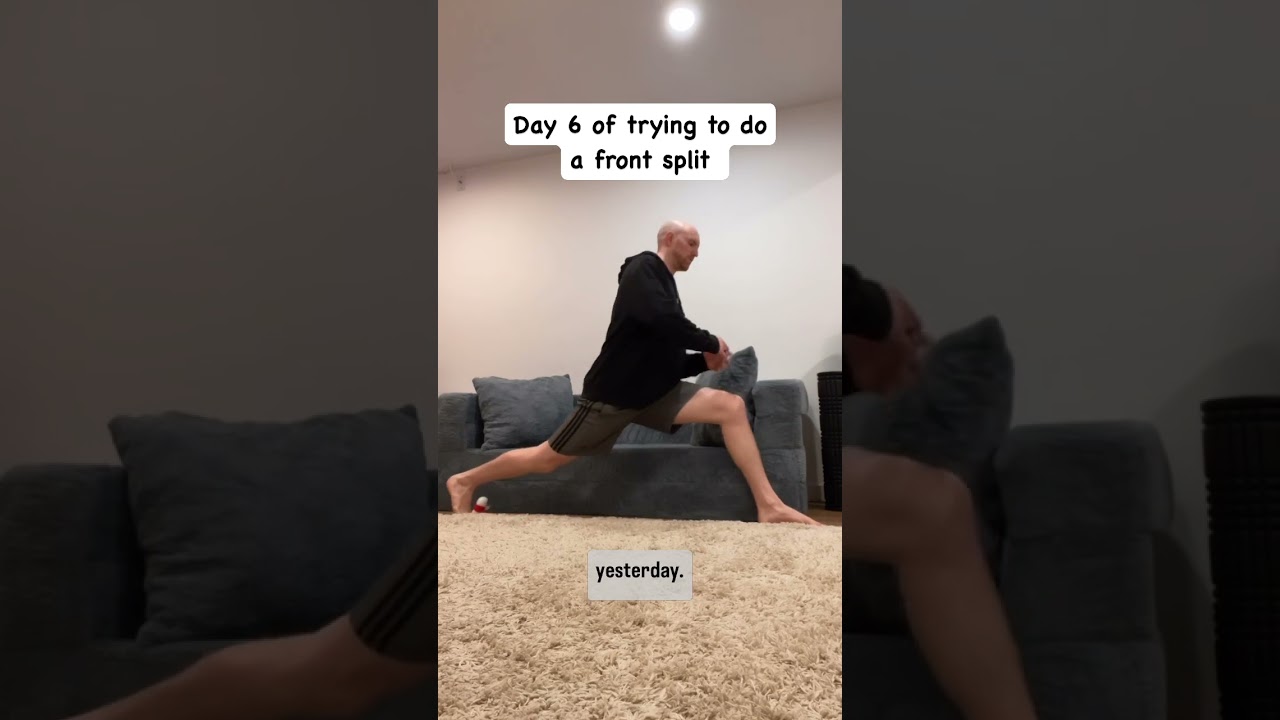 Day 6 front split attempt. Looks to be the first day without noticeable progress. All good!
