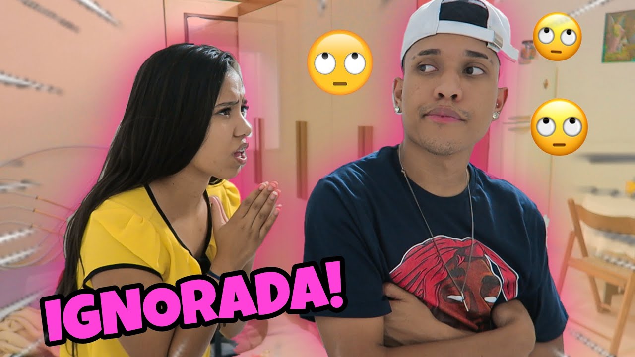 IGNORANDO MINHA NAMORADA POR UM DIA INTEIRO! *ela chorou*