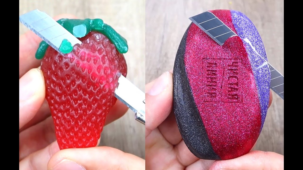 Relaxing Soap Cutting ASMR. Satisfying Soap and lipstick cutting. Corte de jabón - 1080