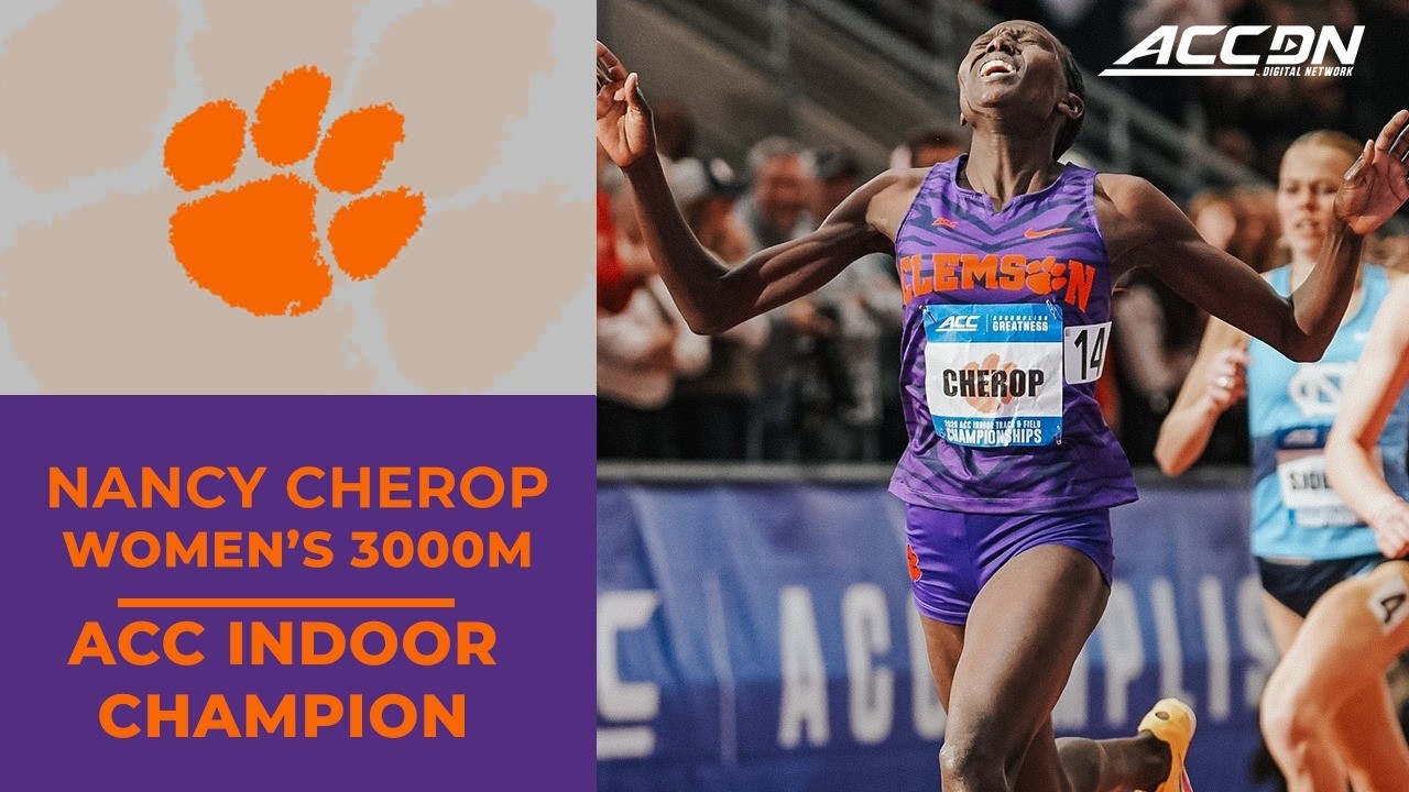 Clemson's Nancy Cherop wins the ACC Women's Indoor 3000M | 2026 ACC Indoor Championship
