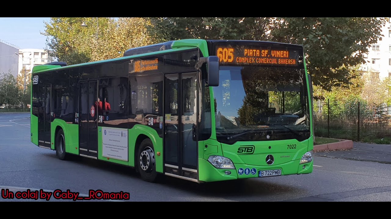 Colaj - Linia 605 cu autobuze Mercedes-Benz Citaro C2 Hybrid (poze/videoclipuri)