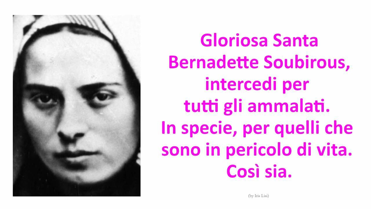 Invoc. a S. Bernadette per gli ammalati (imm. fissa) *