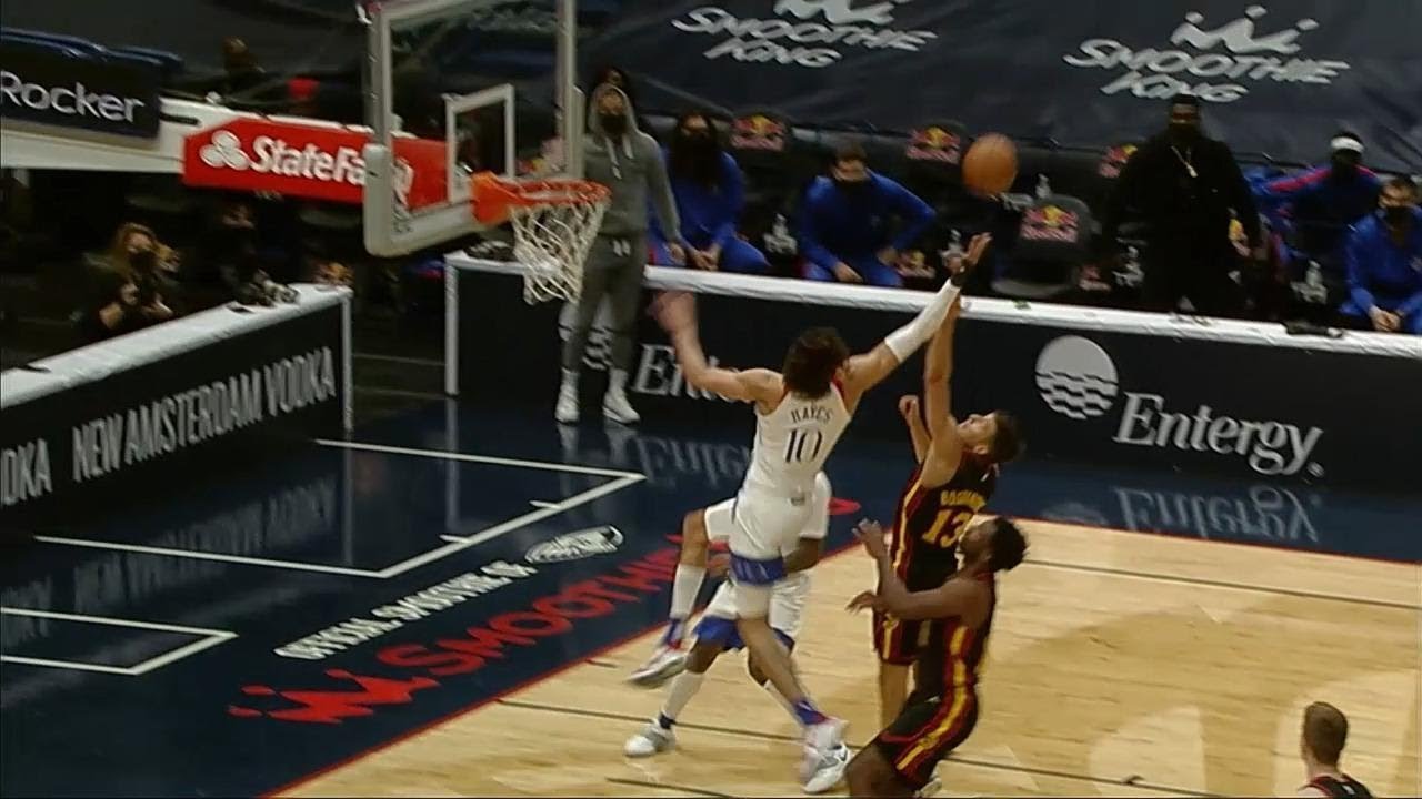 Jaxson Hayes INSANE 1-Handed Alley-oop Dunk | Pelicans-Hawks Highlights