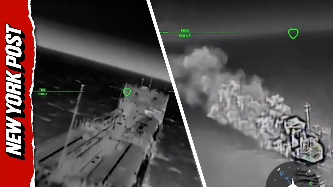 New Drone Footage Shows Strikes on Russian 'Shadow Fleet'