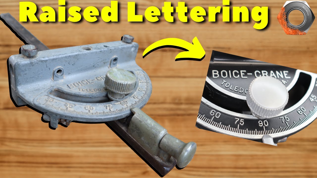 How to Restore Tools With Raised Lettering | Boice-Crane Table Saw Miter Gauge Restoration