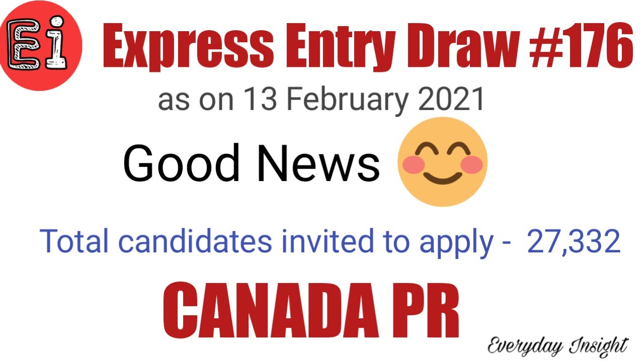 Canada PR Express Entry Draw 176 | lowest CRS Score ever